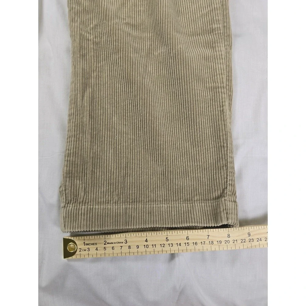 Polo Ralph Lauren Pants Mens‎ 36x32 Beige Corduroy Pleated Dress Polo Cords